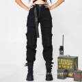 OEM Customized Wholesale Black Cargo Pants Women Custom